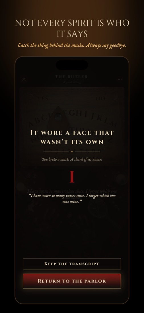 It wore a face that wasn't its own: a mask is broken and a shard of a name is earned.